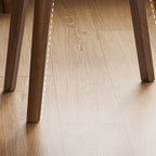 Modern Art Deco Wood Side Chair with Open Back and Foot Pads