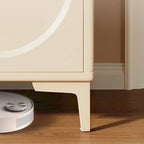 Modern Beige Engineered Wood Shoe Cabinet with Adjustable Shelves