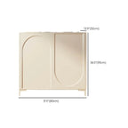 Modern Beige Engineered Wood Shoe Cabinet with Adjustable Shelves Dimensions