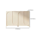 Modern Beige Engineered Wood Shoe Cabinet with Adjustable Shelves Dimensions