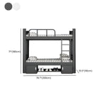 Modern Black and White Kids Bunk Bed with Safety Guardrails Dimensions