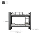 Modern Black and White Kids Bunk Bed with Safety Guardrails Dimensions