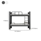 Modern Black and White Kids Bunk Bed with Safety Guardrails Dimensions
