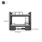 Modern Black and White Kids Bunk Bed with Safety Guardrails Dimensions