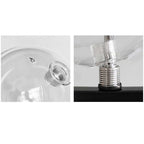 Modern Black Circle Chandelier with 15 Bubble Glass Globes