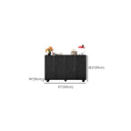 Modern Black Engineered Wood 5-Tier Shoe Storage Cabinet with Doors Dimensions