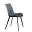 Black faux leather high-back chair with minimalist modern design for stylish seating