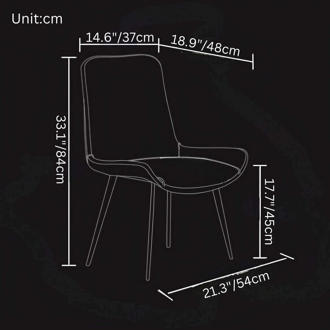 Modern Black Faux Leather High-Back Single Chair - Minimalist Design