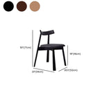 Modern Black Faux Leather Side Chair with Wood Legs Dimensions