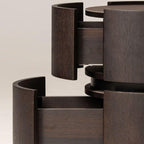 Modern Black Faux Leather Top Drawer Storage Nightstand