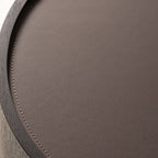 Modern Black Faux Leather Top Drawer Storage Nightstand