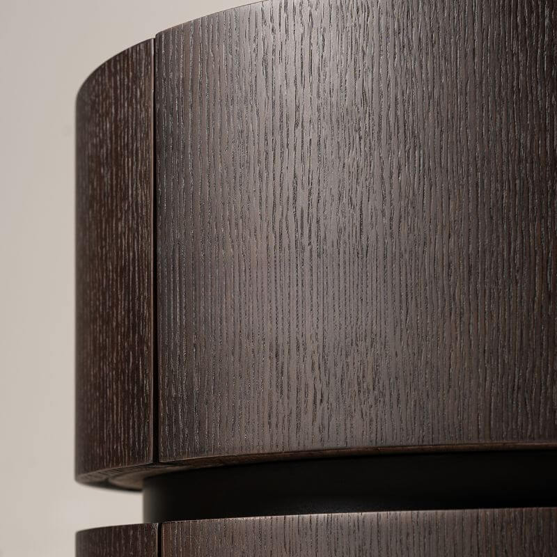 Modern Black Faux Leather Top Drawer Storage Nightstand