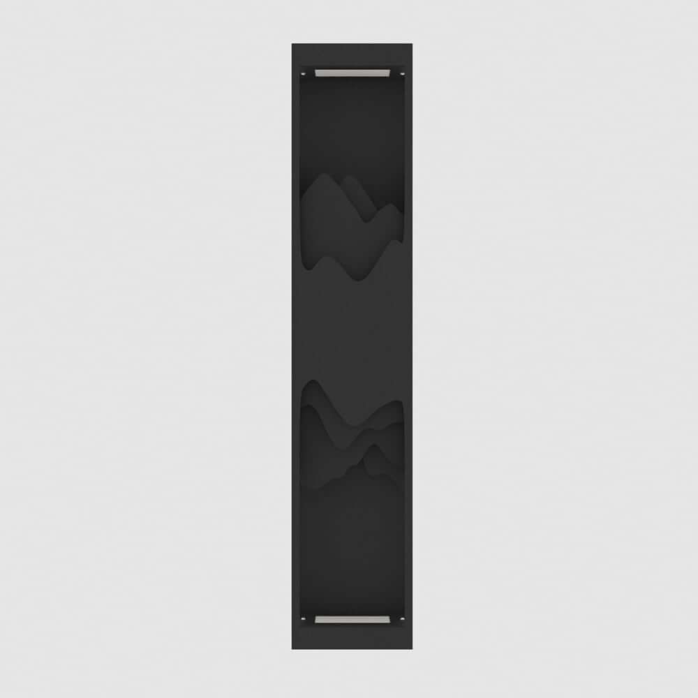 Modern Black Iron Flush Mount Wall Light with Warm White LED