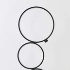 Modern Black LED Floor Lamp with Touch Switch and White Shade