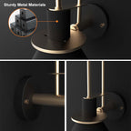 Modern Black Metal Armed Wall Sconce with Down-Lighting Cone Shade