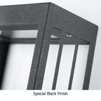 Modern Black Metal Flush Mount Outdoor Wall Light with Integrated LED