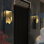 Modern Black Metal Flush Mount Outdoor Wall Light with Integrated LED Main Product Image