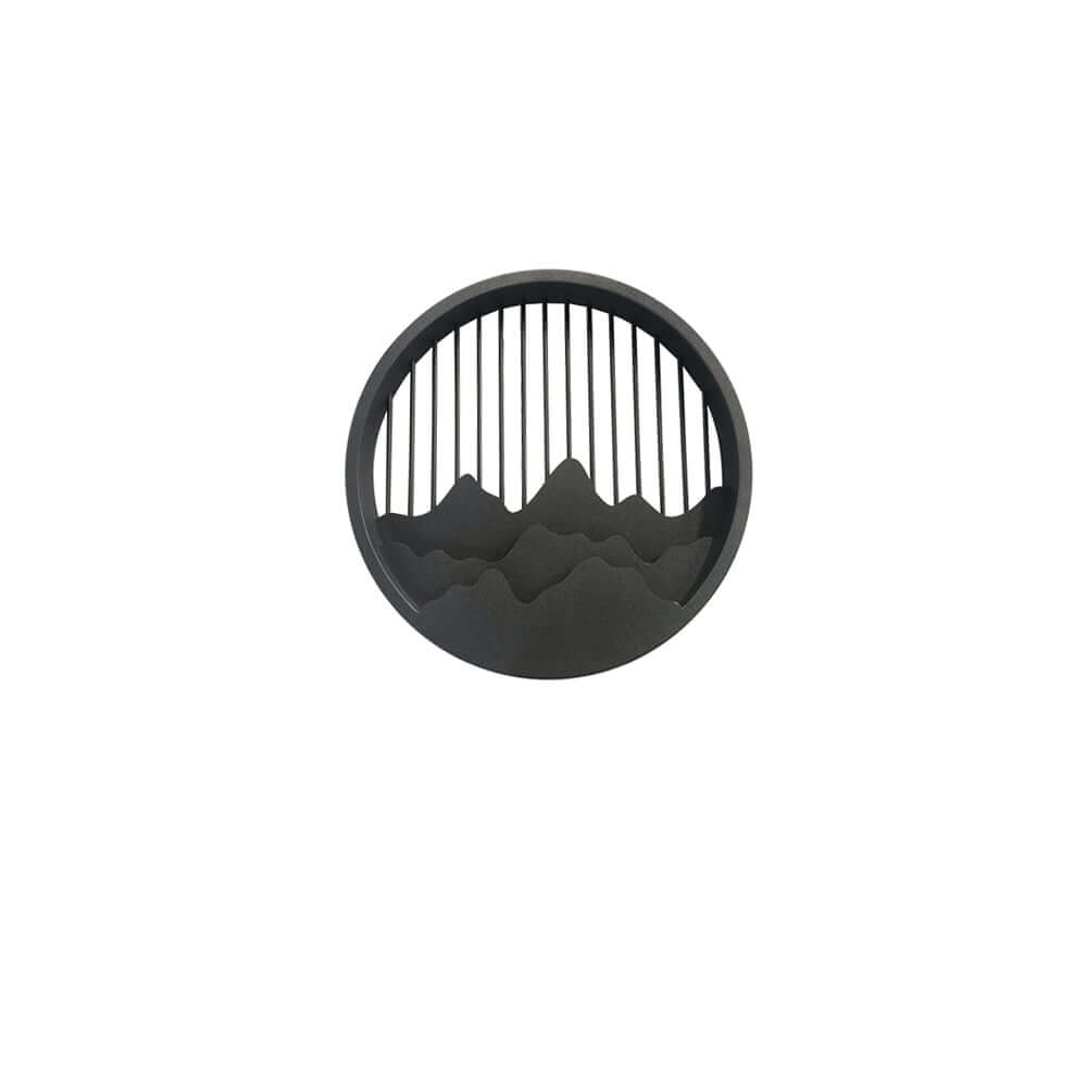 Modern Black Metal Flush Mount Wall Light with Ambient LED