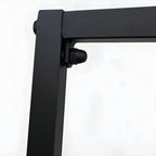 Modern Black Metal Hall Tree with Dual Clothing Rods