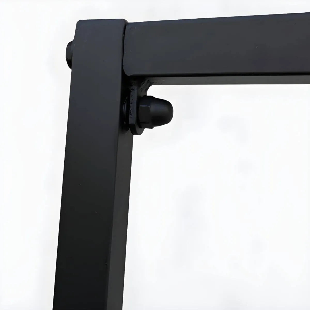 Modern Black Metal Hall Tree with Dual Clothing Rods