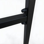 Modern Black Metal Hall Tree with Dual Clothing Rods