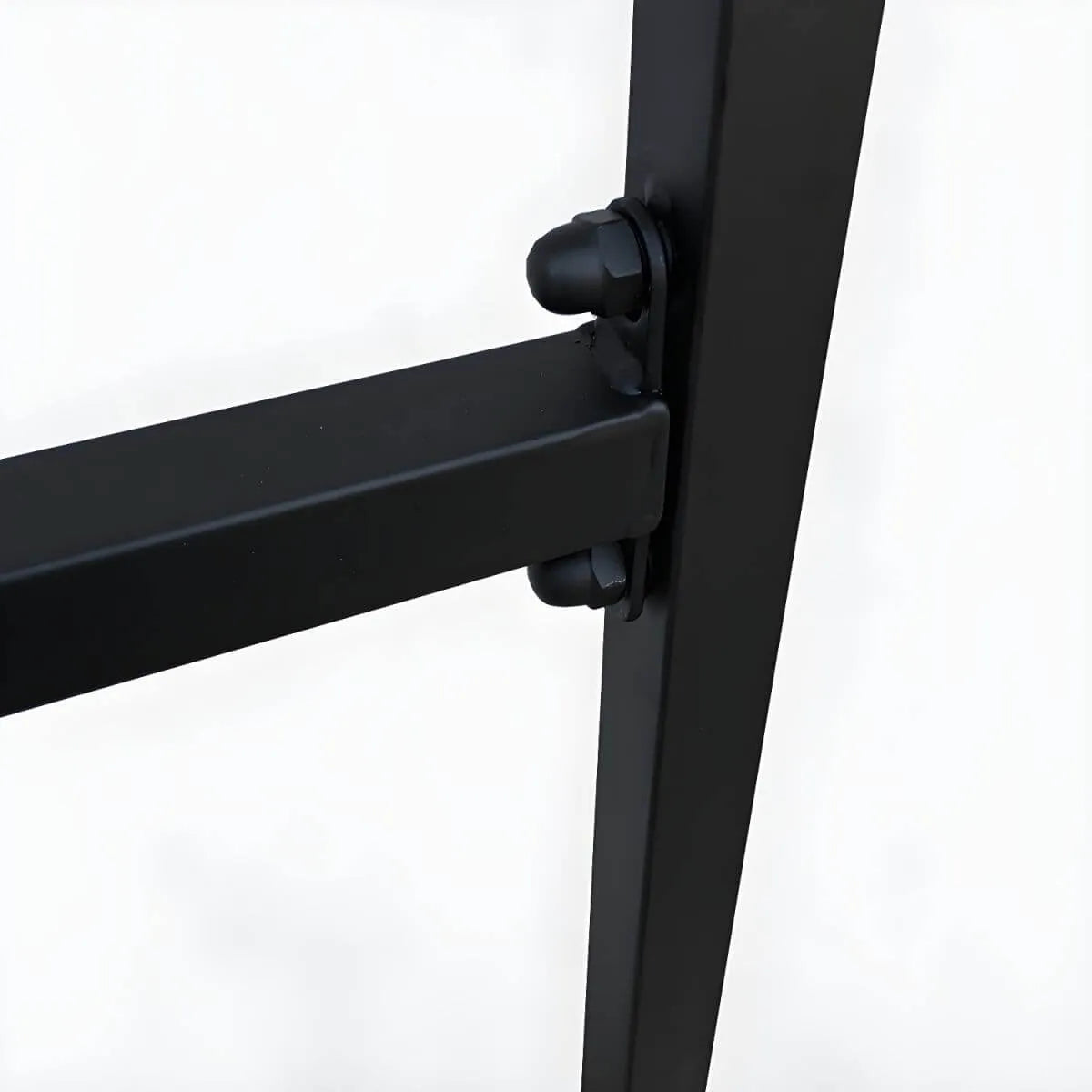 Modern Black Metal Hall Tree with Dual Clothing Rods