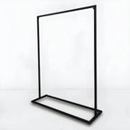 Modern Black Metal Hall Tree with Dual Clothing Rods