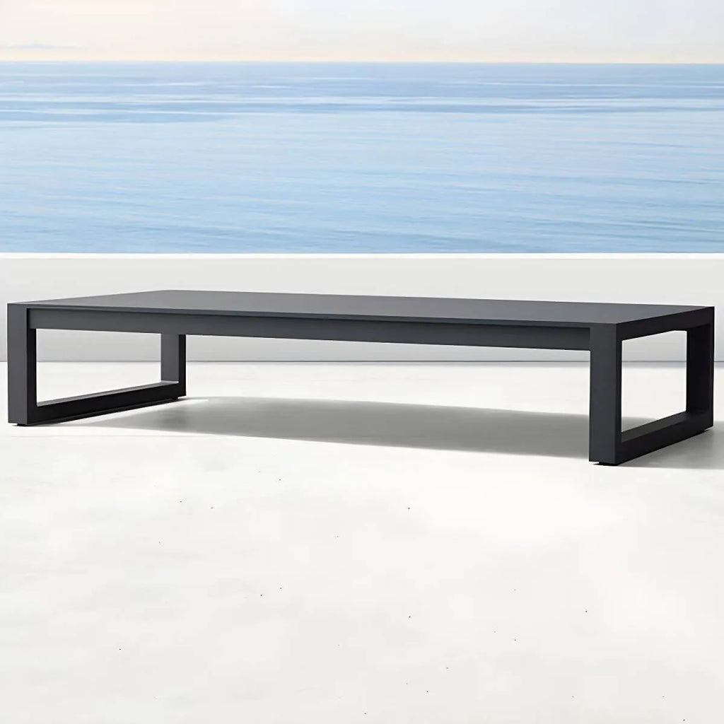 Modern Black Metal Outdoor Coffee Table – Rectangular & Square