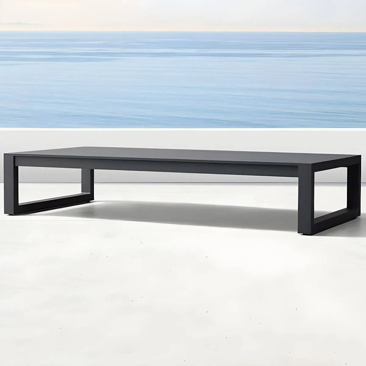 Modern Black Metal Outdoor Coffee Table – Rectangular & Square