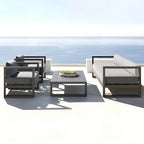 Modern Black Metal Outdoor Coffee Table – Rectangular & Square