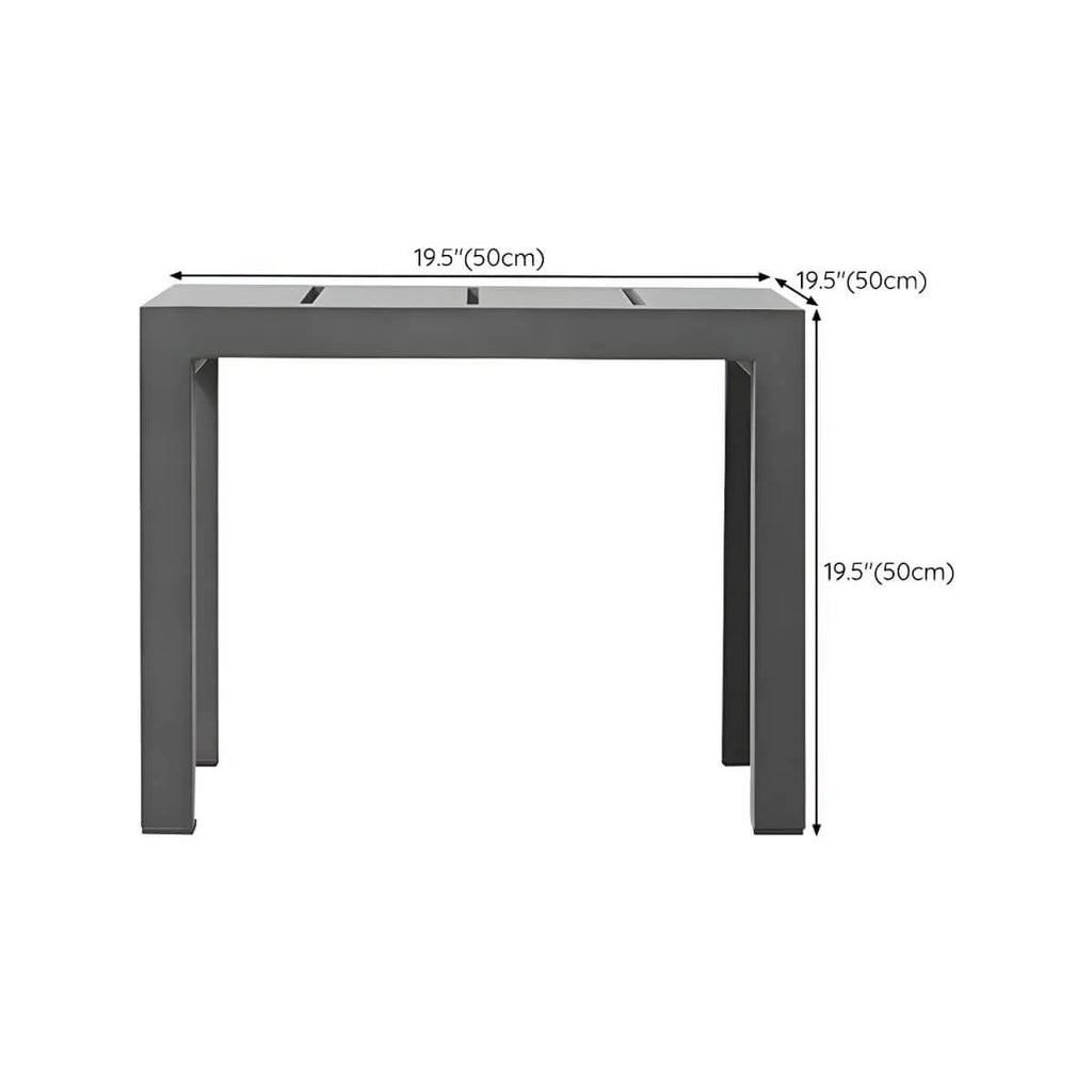 Modern Black Metal Outdoor Coffee Table – Rectangular & Square Dimensions