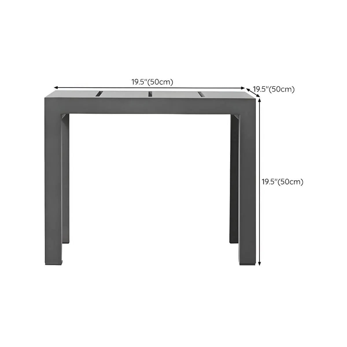 Modern Black Metal Outdoor Coffee Table – Rectangular & Square Dimensions