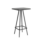 Modern Black Metal Outdoor Table – Waterproof & Non-Extendable