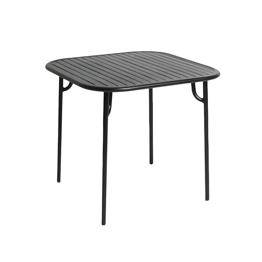 Modern Black Metal Outdoor Table – Waterproof & Non-Extendable