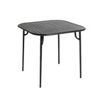 Modern Black Metal Outdoor Table – Waterproof & Non-Extendable