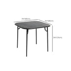 Modern Black Metal Outdoor Table – Waterproof & Non-Extendable Dimensions