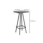 Modern Black Metal Outdoor Table – Waterproof & Non-Extendable Dimensions