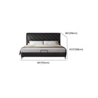 Modern Black Upholstered Air Pressure Bed with Headboard Dimensions