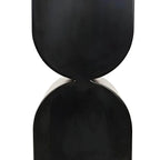 Modern Black Wood Console Table with Sculptural Sled Base