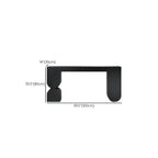Modern Black Wood Console Table with Sculptural Sled Base Dimensions