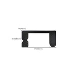 Modern Black Wood Console Table with Sculptural Sled Base Dimensions