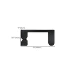 Modern Black Wood Console Table with Sculptural Sled Base Dimensions