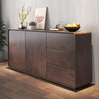 Modern Black Wood Sideboard/Credenza with Storage Options