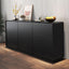Modern Black Wood Sideboard/Credenza with Storage Options
