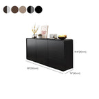 Modern Black Wood Sideboard/Credenza with Storage Options Dimensions
