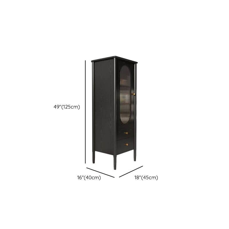 Modern Black Wood Sideboard with Storage and Drawers Dimensions