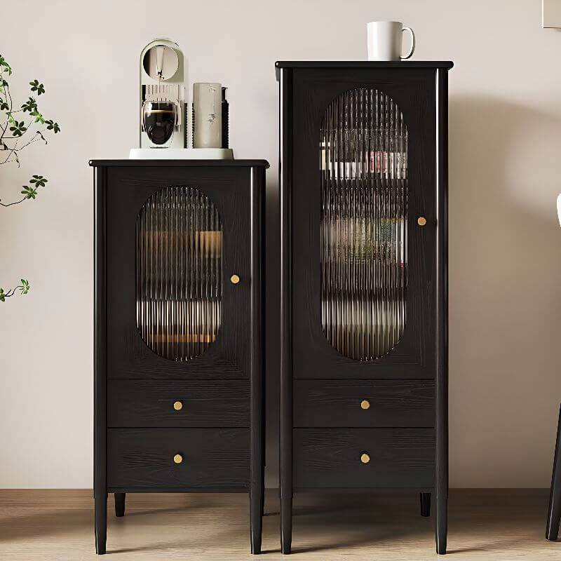 Modern Black Wood Sideboard with Storage and Drawers Main Product Image Main image