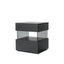 Modern Black Wooden Drawer Storage Nightstand for Small Spaces