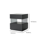 Modern Black Wooden Drawer Storage Nightstand for Small Spaces Dimensions