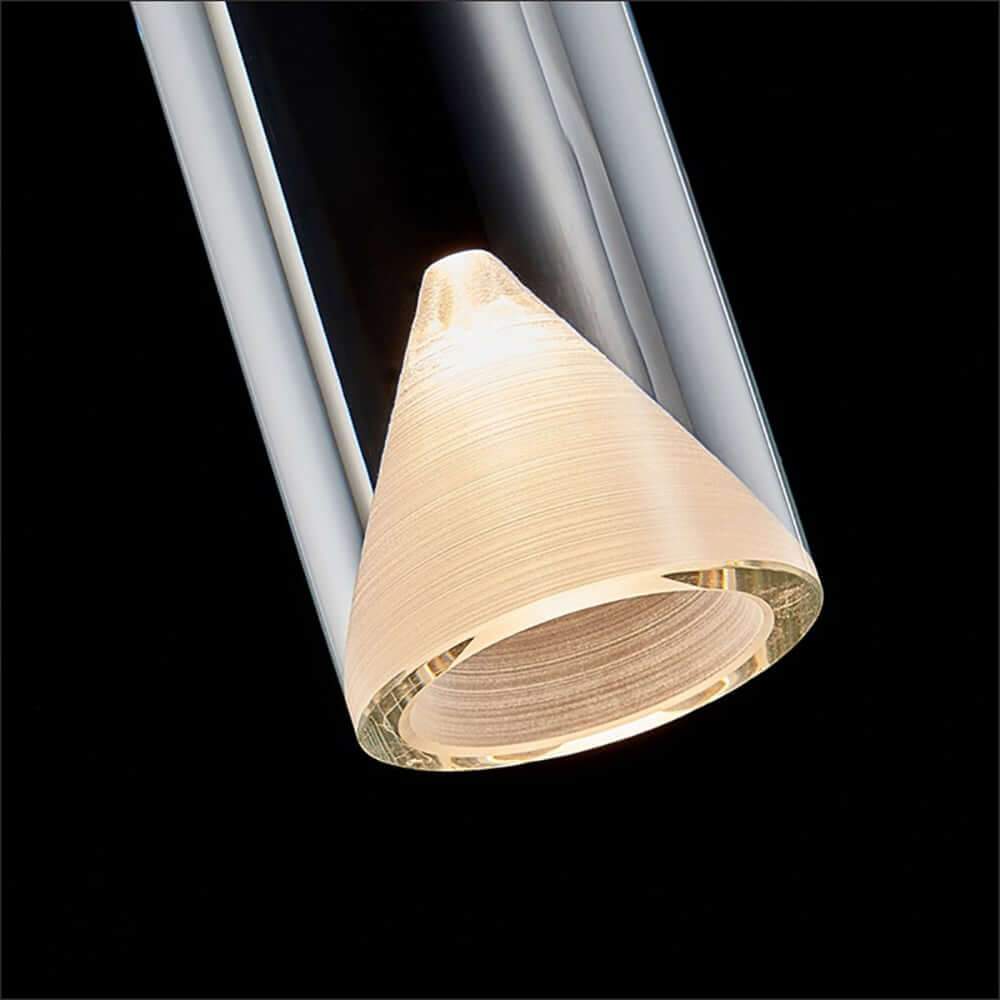 Modern Brass Armed Sconce with Clear Crystal Shade - 1-Light Wall Light